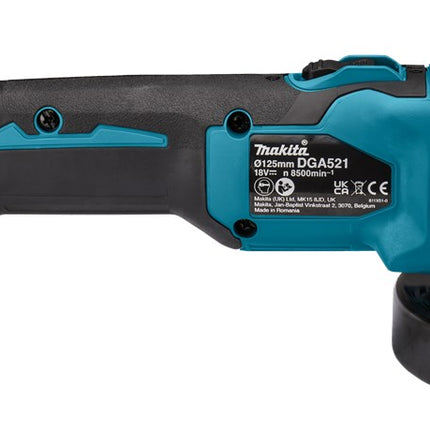 Makita DGA521ZX1 18V Haakse Slijper 125 mm
