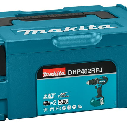 MAKITA DHP482RFJ KLOPBOOR/SCHROEFMACHINE18V - 3,0 AH (2 ST)