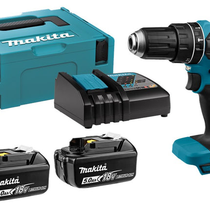 MAKITA DHP485RTJ BOOR/SCHROEFMACHINE 18V5,0 AH ACCU (2 ST)