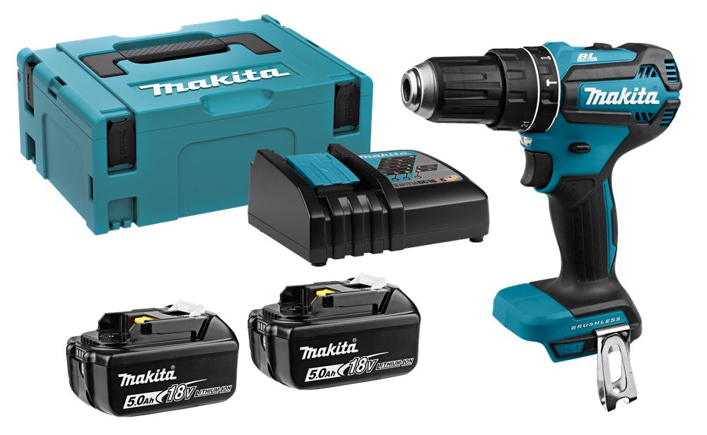 MAKITA DHP485RTJ BOOR/SCHROEFMACHINE 18V5,0 AH ACCU (2 ST)