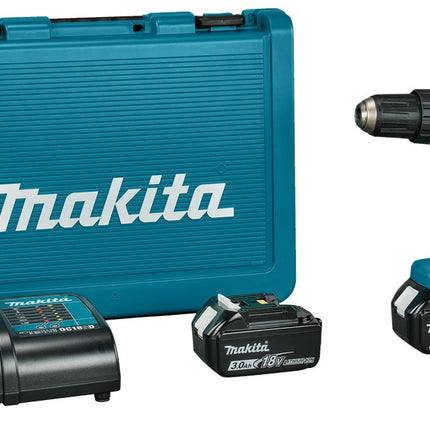 MAKITA DHP485SFE BOOR/SCHROEFMACHINE 18V- 3,0 AH (2 ST)