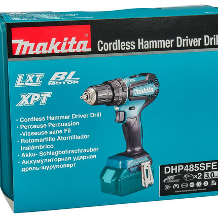 MAKITA DHP485SFE BOOR/SCHROEFMACHINE 18V- 3,0 AH (2 ST)