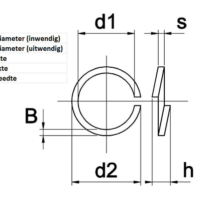 Tekening DIN 127B