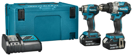 Afbeelding Makita lxt 18 v combiset voor boor- en (slag)schroefklussen DLX2527TJ