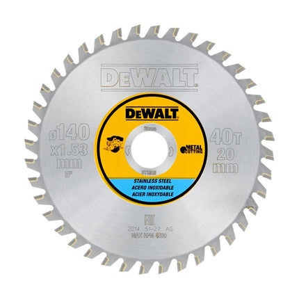 DeWALT Cirkelzaagblad (tbv RVS) DT1918