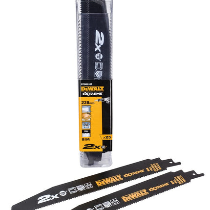 DeWALT Reciprozaagblad 2x bim 228x2.5mm extra dik, universele toepassing DT2492