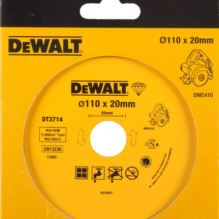 DeWALT Diamant zaagblad nat DT3714