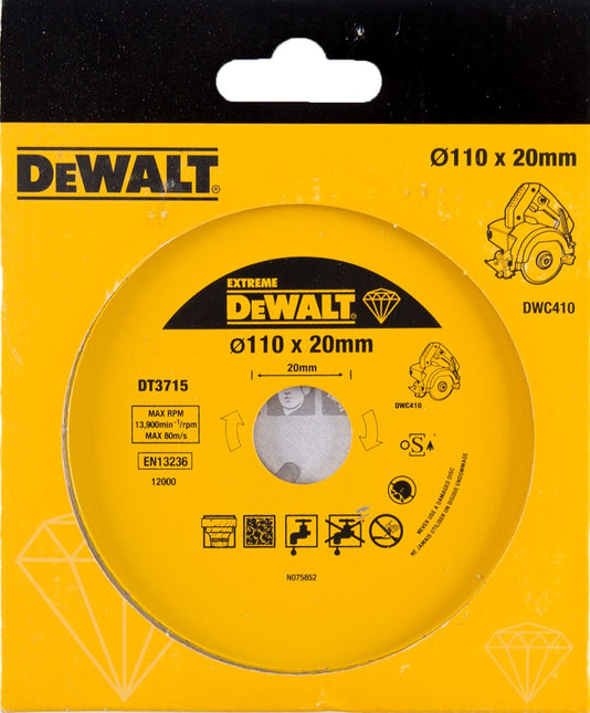 DeWALT Diamant zaagblad nat DT3715