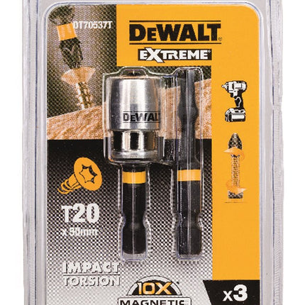 DeWALT Impact torsion 2x Torx 50mm + 1"maglock DT70537T