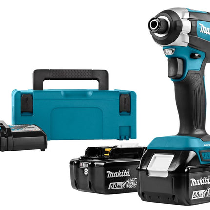 Makita DTD153RTJ 18V Slagschroevendraaier 18V met 5.0Ah Accu 2st en Snellader