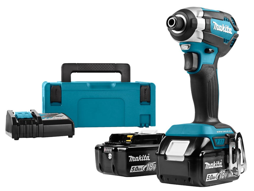 Makita DTD153RTJ 18V Slagschroevendraaier 18V met 5.0Ah Accu 2st en Snellader