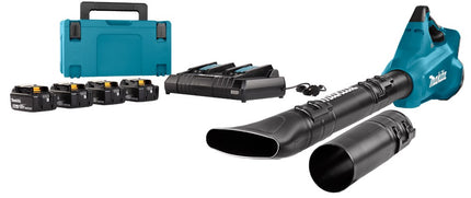 Makita DUB362PG4J Bladblazer met 4x 18V 6.0Ah Accu en 2x Duo Snellader