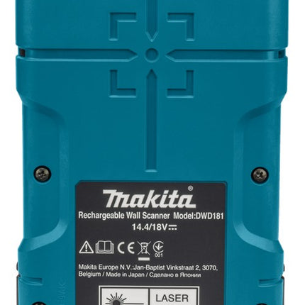Makita DWD181ZJ 14,4V/ 18V Muurscanner Zonder Accu's en Lader MBOX