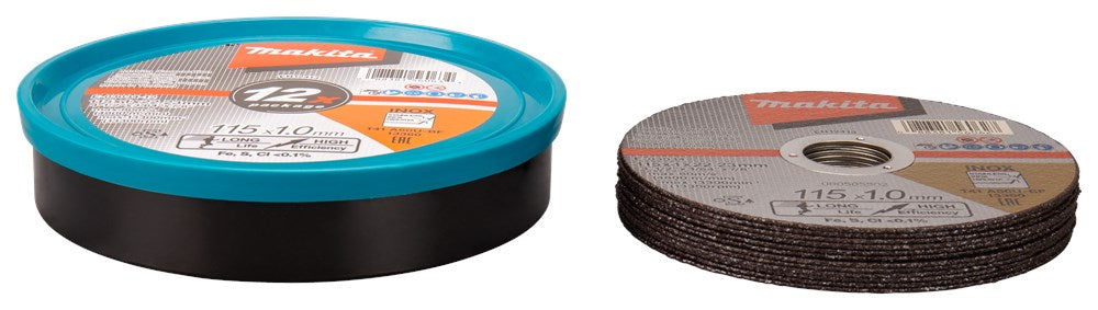 Makita Doorslijpschijf 115X22,23X1,0mm RVS Doorslijps. 115X1.0mm 12st – E-03034-12