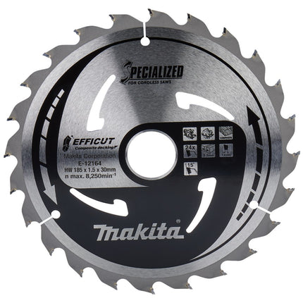 Makita Cirkelzaagblad WPC HM Zaagblad Effi Compo 185X30X24T – E-12164