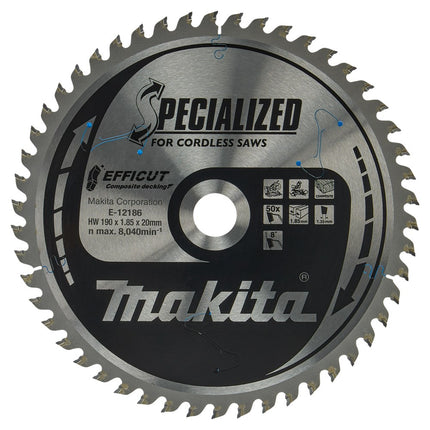 Makita Afkortzaagblad WPC HM Zaagblad Effi Compo 190X20X50T – E-12186