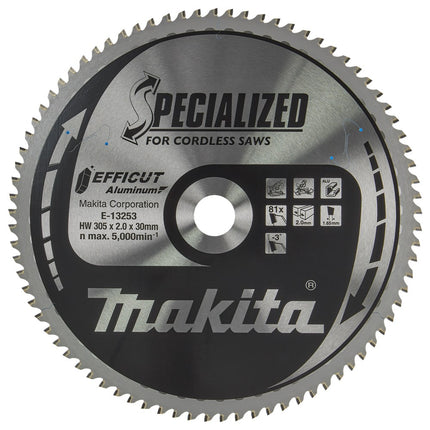 Makita Afkortzaagblad Aluminium Efficut Zaagblad 305X30 81T Alu – E-13253