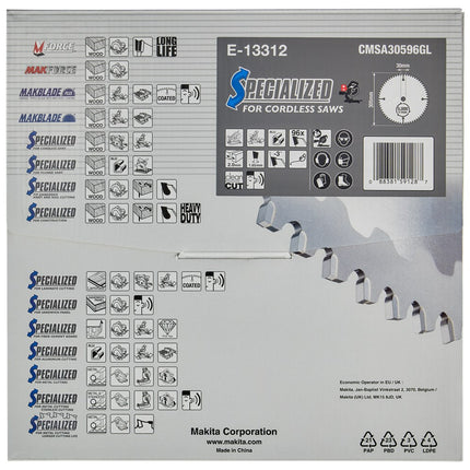 Makita Afkortzaagblad Aluminium Efficut Zaagblad 305X30 96T Alu – E-13312