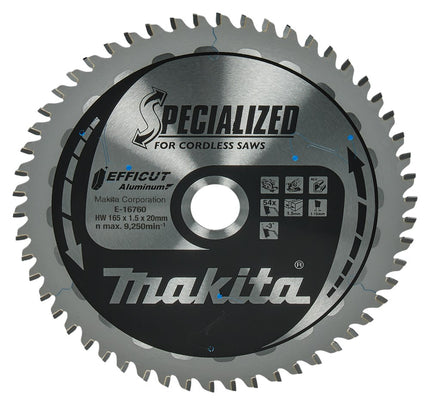 Makita Afkort- en Cirkelzaagblad Aluminium HM Zaagblad 165X20mm 54T -3G Alu – E-16760