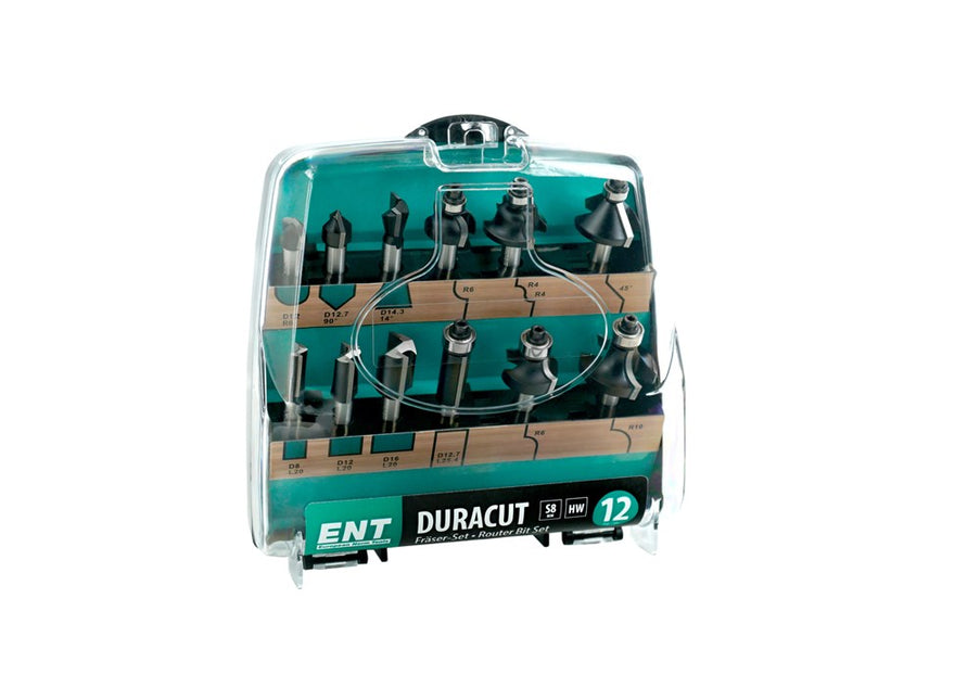 ENT Houtfreesset HM Schacht 8mm 12-Delig – 7909012