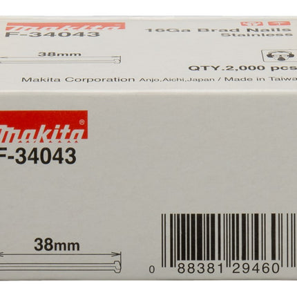 Makita BRAD 38mm 1,3X1,6mm RVS – F-34043