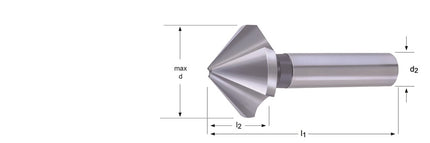 VerzinkBoor 3 Snijder 90 Graden SKF – 45383