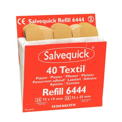 Cederroth SALVEQUICK NAVULLING PLEISTERS TEXTIEL  6X40 (6444)