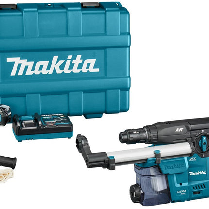 Makita HR009GM202 40V Max Combihamer met Stofafzuiging en 2X 4.0Ah Accu