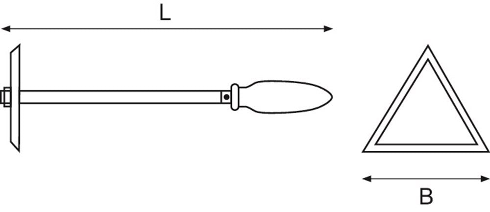 Bahco Schraper CUBE Driehoek 450mm – NSB710-450