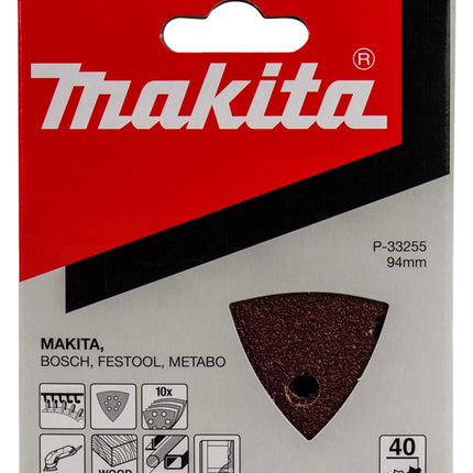 Makita Schuurpapier K40 94X94X94 Schuurvel 3-K Red V. – P-33255
