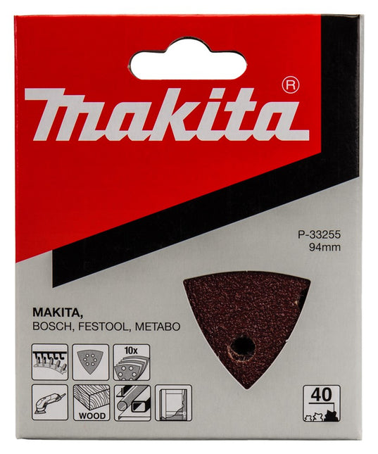 Makita Schuurpapier K40 94X94X94 Schuurvel 3-K Red V. – P-33255