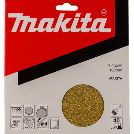 Makita Schuurschijf 180mm K40 Yellow Velcro – P-33439