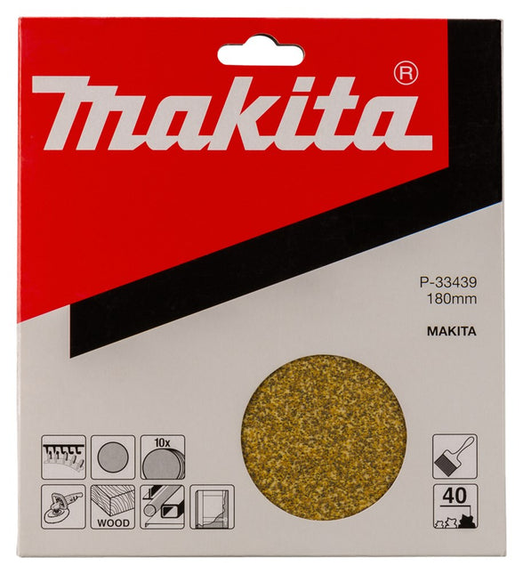 Makita Schuurschijf 180mm K40 Yellow Velcro – P-33439