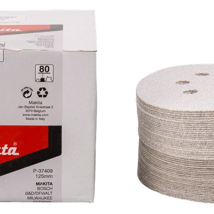 Makita Schuurschijf 125mm K80 White Velcro – P-37409