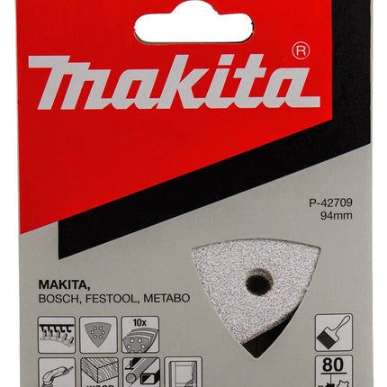 Makita SET Schuurvel K80 10st Wit 3-K White V. – P-42709