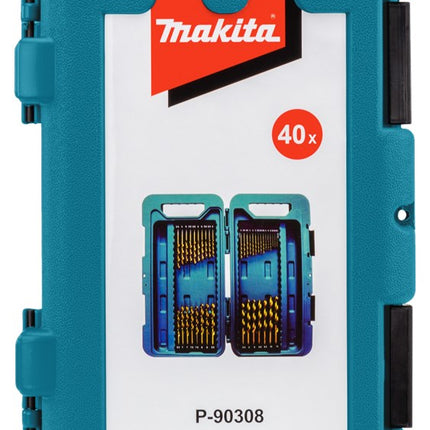 Makita Metaalborenset HSS-TIN 40-Delig HSS Borenset 40DLG – P-90308