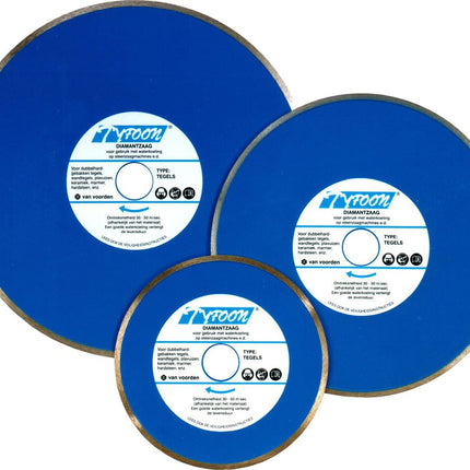 Van Voorden Diamantblad Tyfoon Tegel 180 AS 25,4mm TYPE 'volle Band' – 240498