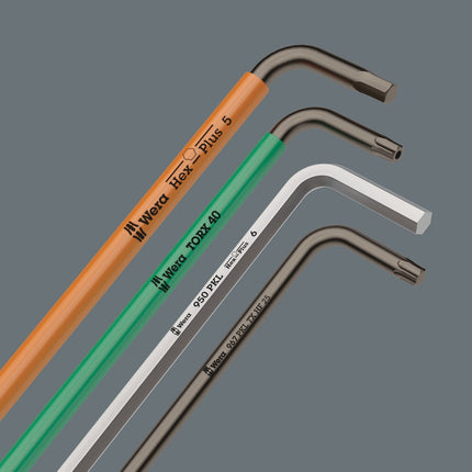 Alle stiftsleutels snel te vinden dankzij de formaatcodering; de \"Take it easy tool finder\" stiftsleutels hebben daarnaast ook nog een kleurcodering.
