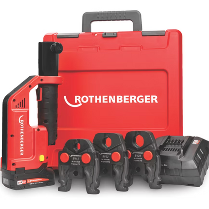 Rothenberger Romax Compact III Accu-Persmachineset SV 15‑22‑28 mm – 1000004275