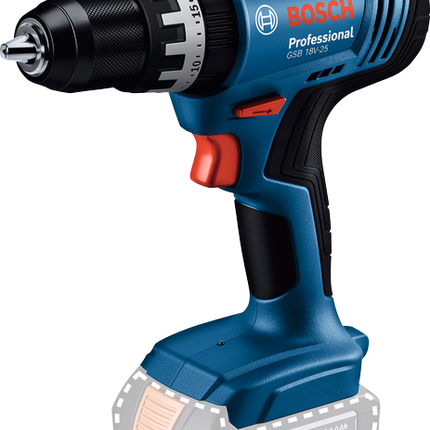 BOSCH GSB 18V-25 KLOPSCHROEFBOORMACHINE L-BOXX - 2X GBA 18V 2,0 AH EN LADER