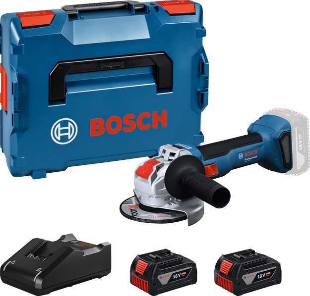 Bosch GWX 18V-8 ACCU HAAKSE SLIJPER           L-BOXX - 2X GBA 18V 4,0 AH