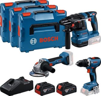 BOSCH 3-TOOLKIT 18V GSR+GBH+GWS