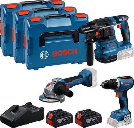 BOSCH 3-TOOLKIT 18V GSR+GBH+GWS