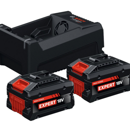 Bosch EXPERT EXBA18V-55 + GAL 12V/18V-80 Accu Starterset 2×5,5Ah - 1600A0373P