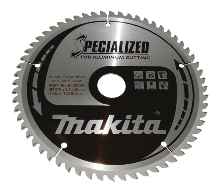 Makita Specialized Cirkelzaagblad Aluminium 210x30x2,4mm 60T 0G - B-33548