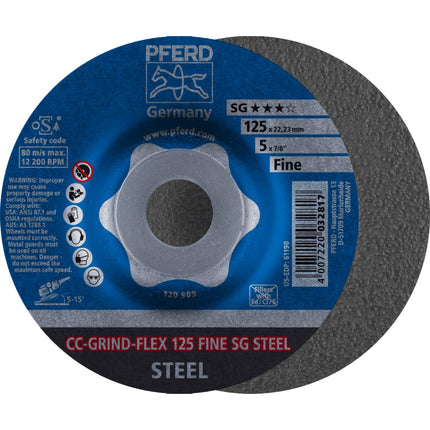Afbeelding PFERD TOOLS afbraamschijf ergonomisch CC-GRIND-FLEX SG-STEEL