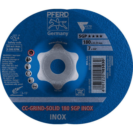Afbeelding PFERD TOOLS afbraamschijf ergonomisch CC-GRIND-SOLID SGP