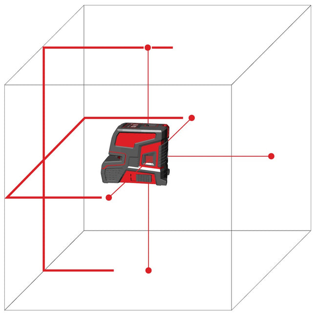 Levelfix CL206R Kruis PUNT Lijnlaser ROOD – 556126