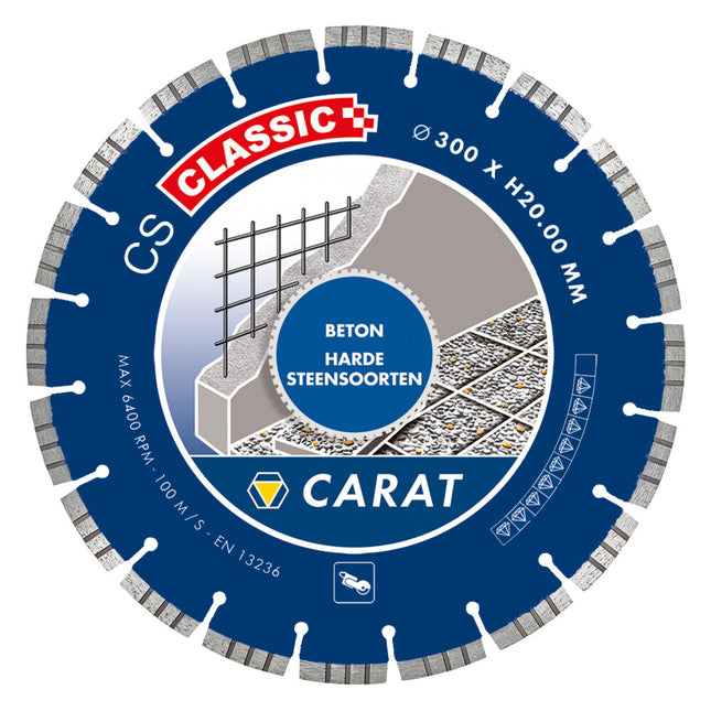 Carat 5X Diamantzagen in Koffer Beton CS Classic Ø350 X 20,00mm – CSC3502A21