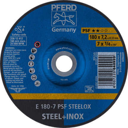 Afbeelding PFERD TOOLS afbraamschijf staal/rvs E PSF STEELOX